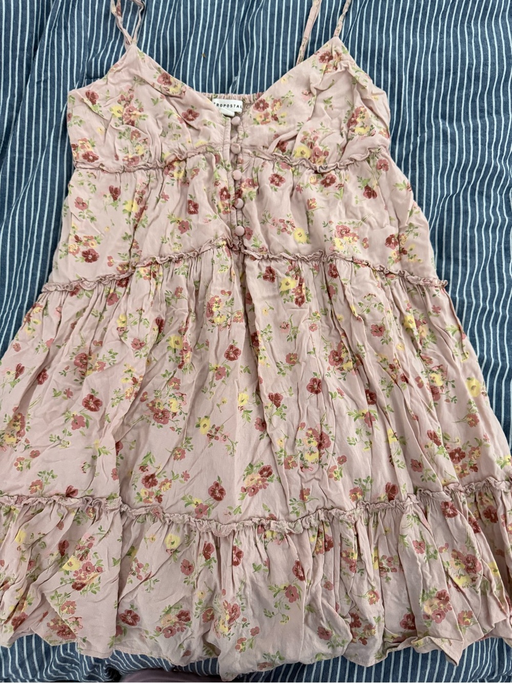 Aeropostale Pink Floral Tiered Skirt
